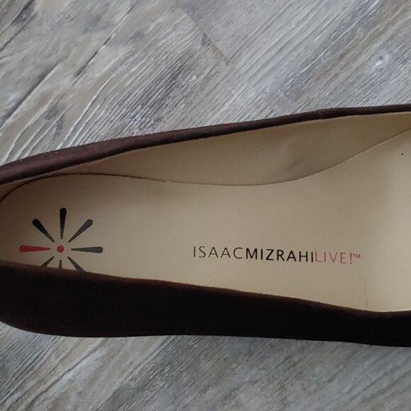 Isaac Mizrahi Live Imkalma brown Wedges Sz 7 NWOT - Picture 6 of 8